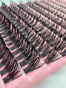 200Pcs D Curl Cluster Lashes, 60D Natural Daily & Festival False Eyelashes, Reusable DIY Lash Extensions - View 4