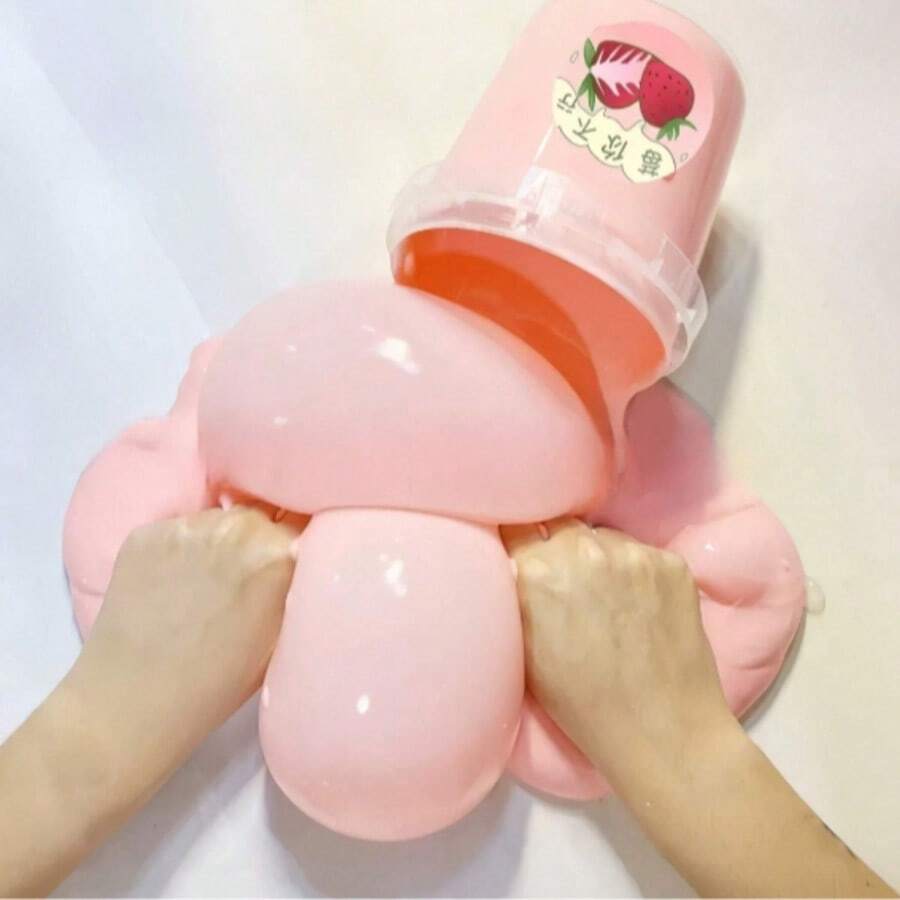 1桶装160毫升泡沫史莱姆，舒缓压力，不粘手，高性价比舒缓压力玩具（包装贴纸随机），生日礼物，节日礼物