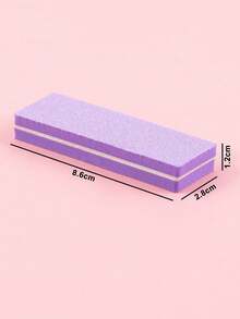 100/180 Grit Nail File Sponge Blocks, Mini Rectangle Nail Sponge Sandpaper Nail Files - Purple - View 3