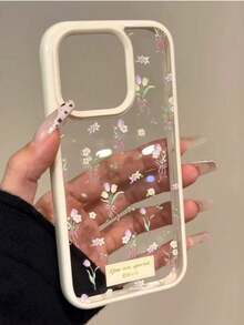 Ốp lưng điện thoại trong suốt họa tiết hoa tulip, tương thích với iPhone 17/16/15/14/13/12 Pro Max Plus/11, kiểu dáng thời trang, chống sốc, đóng gói quà tặng. - hoa tulip - Xem 1