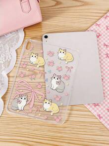1件 TPU 軟殼花卉貓咪圖案彩繪平板保護殼，相容 iPad Mini1/2/3/Mini4/Mini5/Mini6/Mini7/Air/Air2/9.7/10.2/10.5/Air4/Air5/10.9/Pro 11 吋/10代/Air 11-In.(M2)-2024/Pro11-In.(M4)-2024/Air 11-Inch (M3) 2025/Pad (A16) 11 吋 11代 2025 機型，相容 A7/A8 機型，輕量超薄透明軟殼平板保護殼，無筆槽款，產品不含筆 - 彩色 - 查看 2