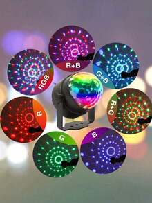 USB Powered LED Disco Ball Light - Desktop Strobe Light, Suitable For Party Decoration, Graduation Ceremony, Birthday, Wedding, Summer Events And Bar Activities - Made Of ABS And Plastic Lampshade, Built-In Electronic Components, No Battery Required - Multicolor - View 8