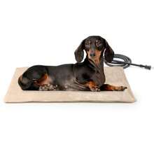 Pet Heating Pad for Dogs and Cats Heated Dog Bed with Steel-Wrapped Cord and Soft Fleece Cover 27.5 x 15.7 Inches 50 Watts - 27,5 cm de largo x 15,7 cm de ancho x 0,4 cm de grosor - Ver 1