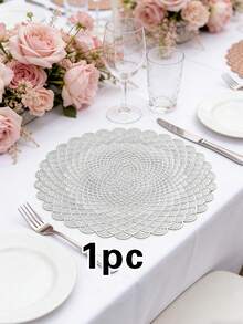 1/4/6pcs Minimalist Wave Pattern PVC Gold Foil Placemats, Hotel & Restaurant Decor Heat Insulation Non-Slip Table Mats, Suitable For Wedding, Party, Valentine's Day, Holiday Celebration, Picnic, Birthday Banquet Table Decoration - Multicolor - View 16