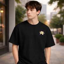 Unisex Catholic T-Shirt With Saint Joseph Print, 100% Cotton - màu đen - Xem 4