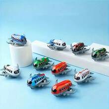 8/16pcs Mini Inertial Powered Manual Creative Airplane Model, Party Favors And Christmas Stocking Stuffers, Suitable For Christmas, Halloween, Thanksgiving And Easter Holidays (Random Patterns And Styles) - Multicolor - View 7