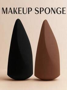 1pc High Quality Multi-Functional Makeup Sponge, 3-In-1 Teardrop Shaped Stamp Makeup Sponge, Non-Latex Beveled Teardrop Makeup Sponge Tool, Multi-Functional Makeup Sponge, Cosmetics, Affordable, Room Decor, Vanity - Multicolor - View 1