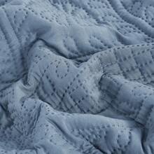 Austin Oversized Bedspread Set 3-Piece Ultrasonic Quilted Soft Lightweight Microfiber Coverlet For All Season - 灰藍色 - 查看 2