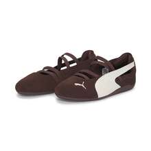 Puma Speedcat Ballet Nova Leather Sneakers - Black/White Racing Flats | Slim-Fit Minimalist Streetwear Shoes | Ballet Inspired Sporty Luxe - 咖啡棕 - 查看 3
