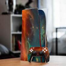 1 Set Of Printed Skin Stickers For Disc Edition Game Console, Scratch-Resistant, Non-Slip, Durable, Creative Design (3 Pieces/Set) - View 1