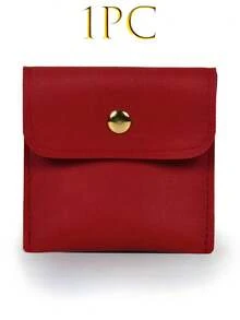 20/1pc Faux Leather Jewelry Pouch With Snap Closure, Jewelry Storage Bag - Luxury Gift Bag For Earrings, Necklaces, Bracelets And Rings - Pu Leather Storage Bag - View 33