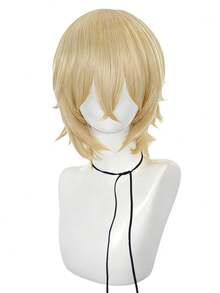 Peluca de 12 pulgadas para festival de música, fiesta de cosplay, personaje de película famosa, peluca de estilo profesional, fibra corta resistente al calor y cómoda, adecuada para principiantes, ideal para vacaciones, carnavales, conciertos de música, convenciones de anime, moda de fiesta. Pelucas naturales (varios colores disponibles) - Dos Tonos - Ver 28