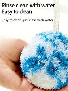 1PC/2PCS/3PCS Magic Bathroom Cleaning Ball - PP Fiber Lint-Free Scrubber For Glass & Sink, Stain Removal, Random Hanging Rope Style - Cleaning Ball - View 2