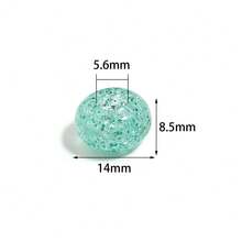 30 hạt/gói hạt acrylic lấp lánh pha lê, lỗ lớn 14mm, hạt rời tuyệt đẹp để làm trang sức, phụ kiện thủ công DIY làm băng đô cài tóc và dây đeo điện thoại, hiệu ứng ánh kim. - hạt - Xem 4