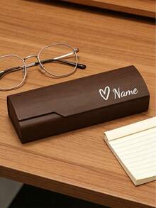 Custom Wood Grain Flip Cover Glasses Case, Minimalist Durable Eyewear Storage Box, Glasses Storage Box, Suitable For Travel, Convenient To Carry - Multicolor - View 4