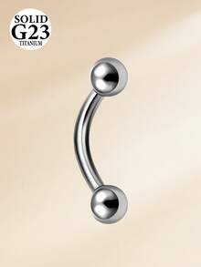 CIZME Anneau de nombril flottant en titane 14g G23 à dos plat, bijoux de piercing du nombril 6mm/8mm/10mm - Argent - Voir 7
