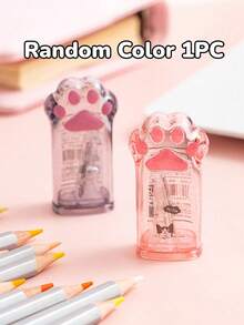 1 chiếc gọt bút chì hình chân mèo, dùng bằng tay, thích hợp cho văn phòng phẩm trường học và văn phòng phẩm, mùa tựu trường. - A - Xem 8