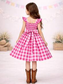Young Girls Dresses - Màu Hồng Tươi - Xem 2