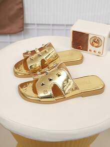 Dép lê unisex kiểu dáng giản dị mới năm 2026, thiết kế tối giản thanh lịch, thích hợp cho mùa hè. - Vàng - Xem 7