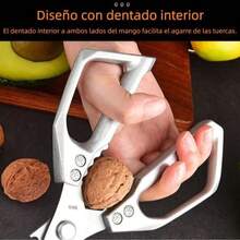 Tijeras de cocina: tijeras profesionales para aves de corral de alta resistencia Cuchillas de acero inoxidable de primera calidad Tijeras afiladas para carne de color plateado Cortan huesos de pollo, carne, pavo y pescado Aptas para el lavavajillas - Plateado - Ver 6