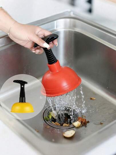 Toilet Plunger, Sink Plunger And Drain Cleaning Tool. Compact And Durable Hair Remover Plunger. Suitable For Kitchen And Bathroom, Applicable To Kitchen Sink, Bathroom Sink, Shower And Bathtub. Equipped With Large Corrugated Pipe, With Powerful Unclogging Function. Suitable For Commercial And Residential Places.