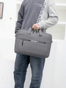 Classic Men's Casual Briefcase, Fashion Leisure Shoulder Bag, Versatile Large Capacity - Multicolor - View 8