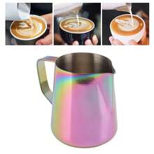 Milk Frothing Pitcher Stainless Steel Milk Jug Coffee Frothing Pitcher For Milk Tea Shop Cafe 550ML Seven Color,Coffee Service Coffee Accessories - 550ml - View 4