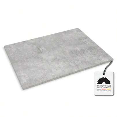 Table Top Made to Measure 1.9 cm Thick Chipboard with Acrylonitrile Butadiene Styrene ABS Edge Individually Cut Made in Germany (Bellato Grey 50 x 50 cm)