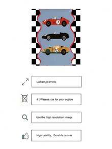 1pc Unframed Racing Car Poster, Suitable For Children's Bedroom Or Game Room Wall Decor, Minimalist Style Decoration, Interesting Poster, Best Back-To-School Gift For Boys - Cartoon Cars - View 5