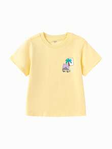 Balabala New Cartoon Pattern Short Sleeve T-Shirt, Suitable For Boys And Girls - Beige - View 1