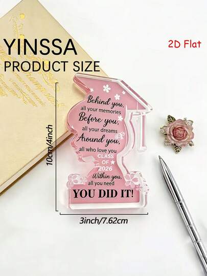 2026 Graduation Decoration 2026 Graduation Gift Women's University College Graduation Souvenir Acrylic Plaque Motivational Decoration Senior Year Souvenir
