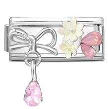 1pc Modular Beaded Bracelet DIY Kit, Includes Heart, Bow, Cherry, Moon Charms, Rhinestone Design, Suitable As Party Gift For Friends, Family, Couples - M294030 M294031 - View 12