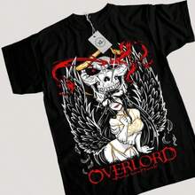 Anime Overlord Ainz Ooal Gown Albedo  T-Shirt - Black - View 1