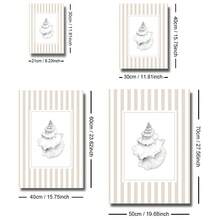 1/3pcs Set Unframed Boho Beige Striped Seashell Canvas Poster Summer Coastal Nautical Cottage Wall Art Print Minimalist Beach House Decor Painting For Apartment,Living Room,Bedroom,Modern Home Decoration - A - View 6