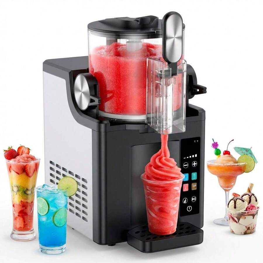Smart Slushie Machine For Home, 1.5L Frozen Drink Maker With Touch Screen, No Ice Needed Margarita & Cocktail Machine, Fast Freeze Smoothie & Milkshake Maker For Party & Kitchen - 查看 1