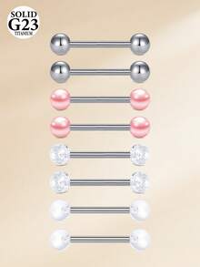 CIZME Khuyên lưỡi và khuyên núm vú bằng hợp kim titan 14G - Dành cho nam và nữ - Chiều dài 12MM, 14MM, 16MM, 18MM - Trang sức xỏ lưỡi, khuyên lưỡi G23 - Nhiều màu - Xem 4