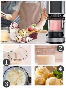 Recipiente de almacenamiento de crema, apto para lavavajillas, adecuado para helado, sorbete y helado - Multicolor - Ver 5