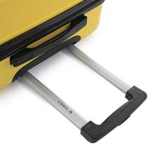YONSLY Hard Shell Suitcase 16/20/24/28 Inches With 4 Wheels 360° Combination Lock Soft Rubber Handle Mesh Pocket Lightweight Suitcase For School - 黃色 - 查看 7