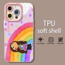 Evelyn, niña arcoíris, colorida y alegre, con chispas de colores.funda de teléfono Fundas compatibles con ,Apple,VIVO,OPPO,,, y Honor.Fabricadas en silicona TPU,ofrecen protección contra golpes y caídas. - Blanco - Ver 3