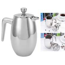 French Press 304 Stainless Steel Double Layer U Shaped Mouth Hand Brewing Teapot For Home 350ml,Coffee Service Coffee Accessories - 350ML - View 8