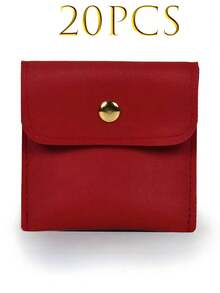 20/1pc Faux Leather Jewelry Pouch With Snap Closure, Jewelry Storage Bag - Luxury Gift Bag For Earrings, Necklaces, Bracelets And Rings - Pu Leather Storage Bag - View 34