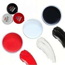 Black, White, Red 3-Color Water-Soluble Artistic Painting Pigment, Vibrant And Rich Color With High Saturation, Suitable For Art Creation, Halloween, Christmas, Carnival, Party, Stage, Art Exhibition, Comic Convention, DIY, Back To School, School Use, 2 Sizes, Randomly Sent - Single Piece - View 1