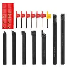 7pcs 10mm Shank Lathe Turning Tool Holder Boring Bar with Carbide Inserts - Juego de herramientas de torneado - Ver 3