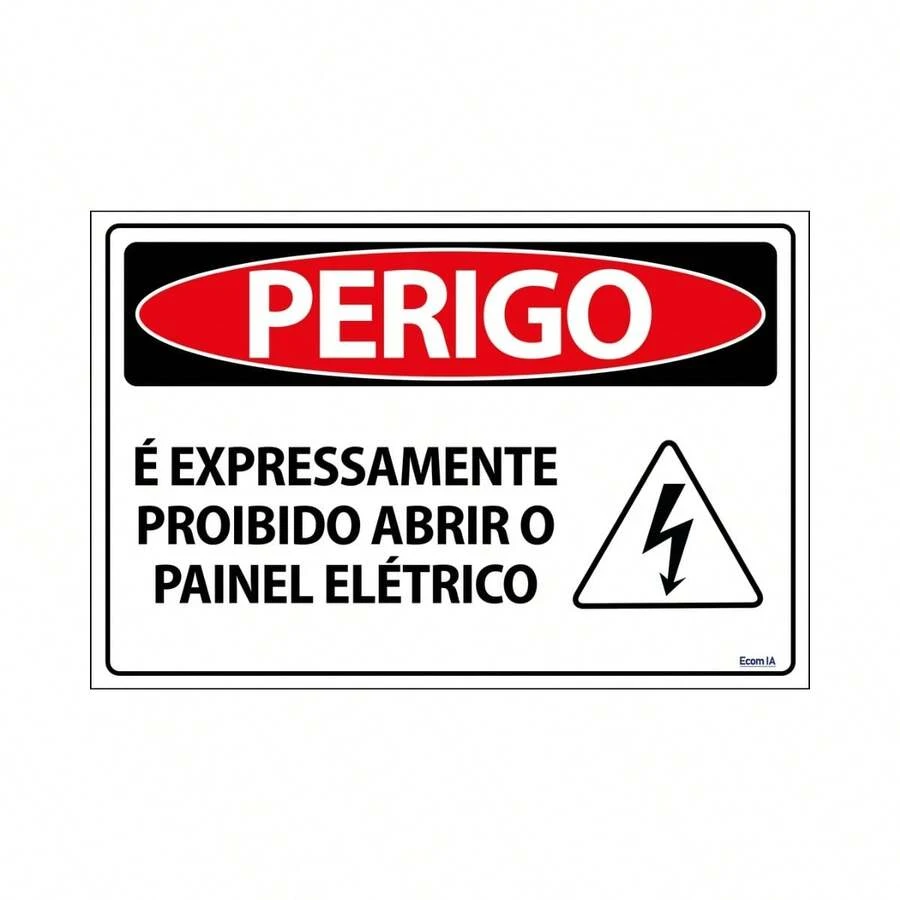Danger Sign Plate It Is Expressly Prohibited To Open The Panel 30x20 Ecom IA - SP73 F9e - 紅白色 - 查看 1