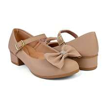 Girls' Heeled Ballet Flats, Sizes 28 To 36, Direct From The Factory, Super Comfortable 101-503 - 米色 - 查看 3