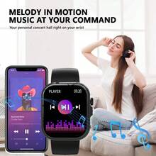 1.83" Full Screen Touchscreen Smart Watch, Suitable For Men & Women Outdoor Sports, With Wireless Calling/Message Alerts, Multiple Sports Modes, Information Reminders, Multifunction Call/Dial, Remote Camera/Music Playback, Fitness Tracking, Wireless Connection With Android Phones, Perfect Gift For Family & Friends - Multicolor - View 10