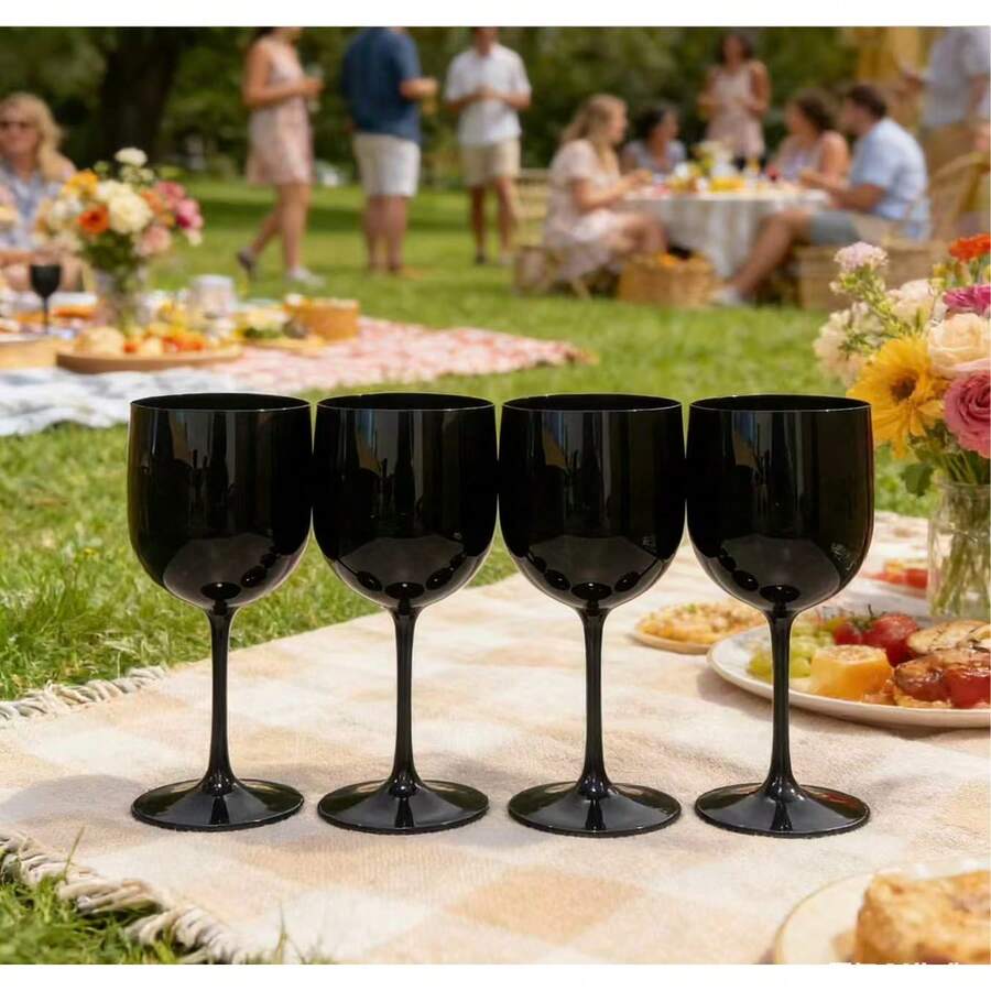 16oz Acrylic Wine Glasses, Scratch-Resistant, Available In White/Pink/Black, Suitable For Wine, Champagne - View 1