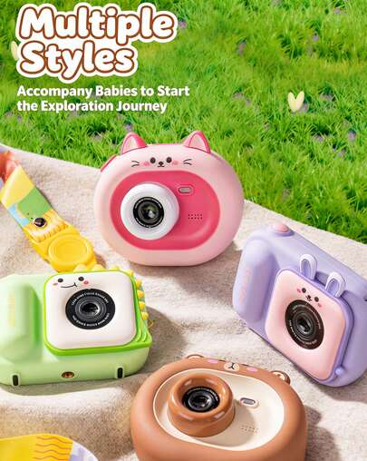 DELI YW180-1 Camera, 650mAh Battery, Cartoon Design, Long Battery Life, High-Definition Camera, 2.4-Inch Soft Light Screen, Tripod Mount
