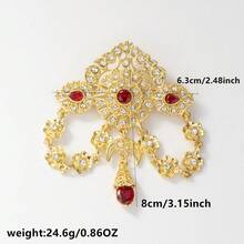 Classic Style Women's Hollow Carved Metal Plated Gold Brooch Pin, Scarf Clip, Suitable For All Seasons - Gold - View 9