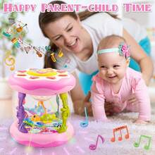 Baby Ocean Rotating Musical Drum Toy With Lights And Sound Effects - Suitable For Early Education And Interactive Play For Infants And Toddlers - Multicolor - View 2